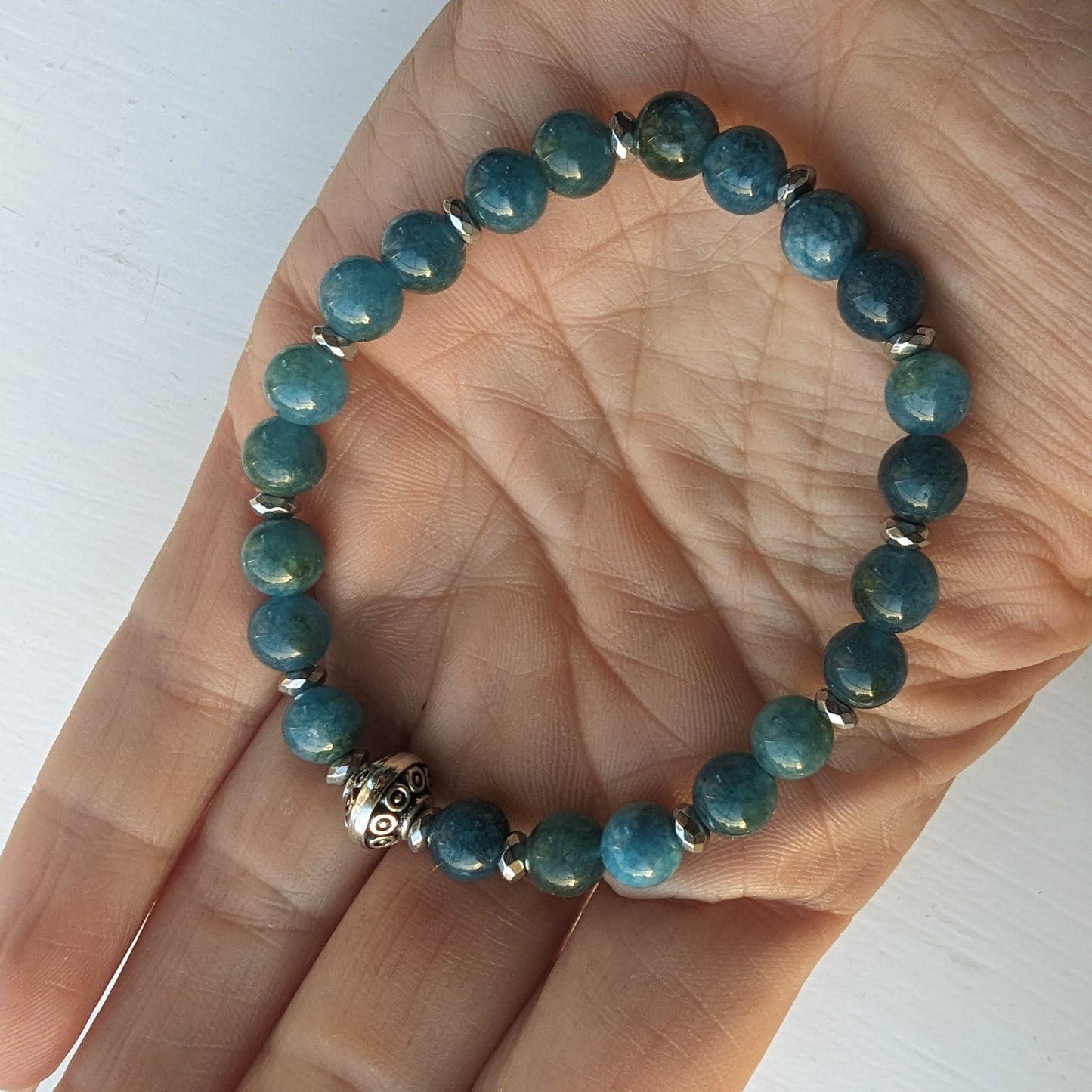 Ocean Blue Apatite Stretch Bracelet