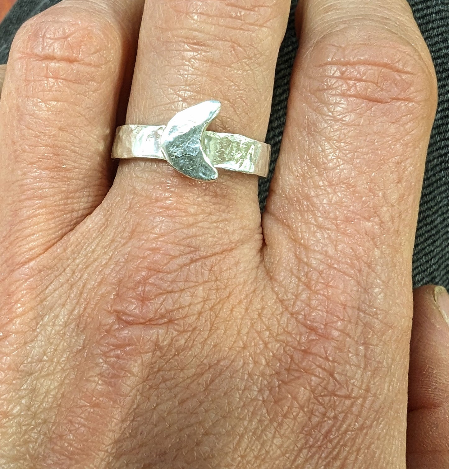 Rustic moon ring
