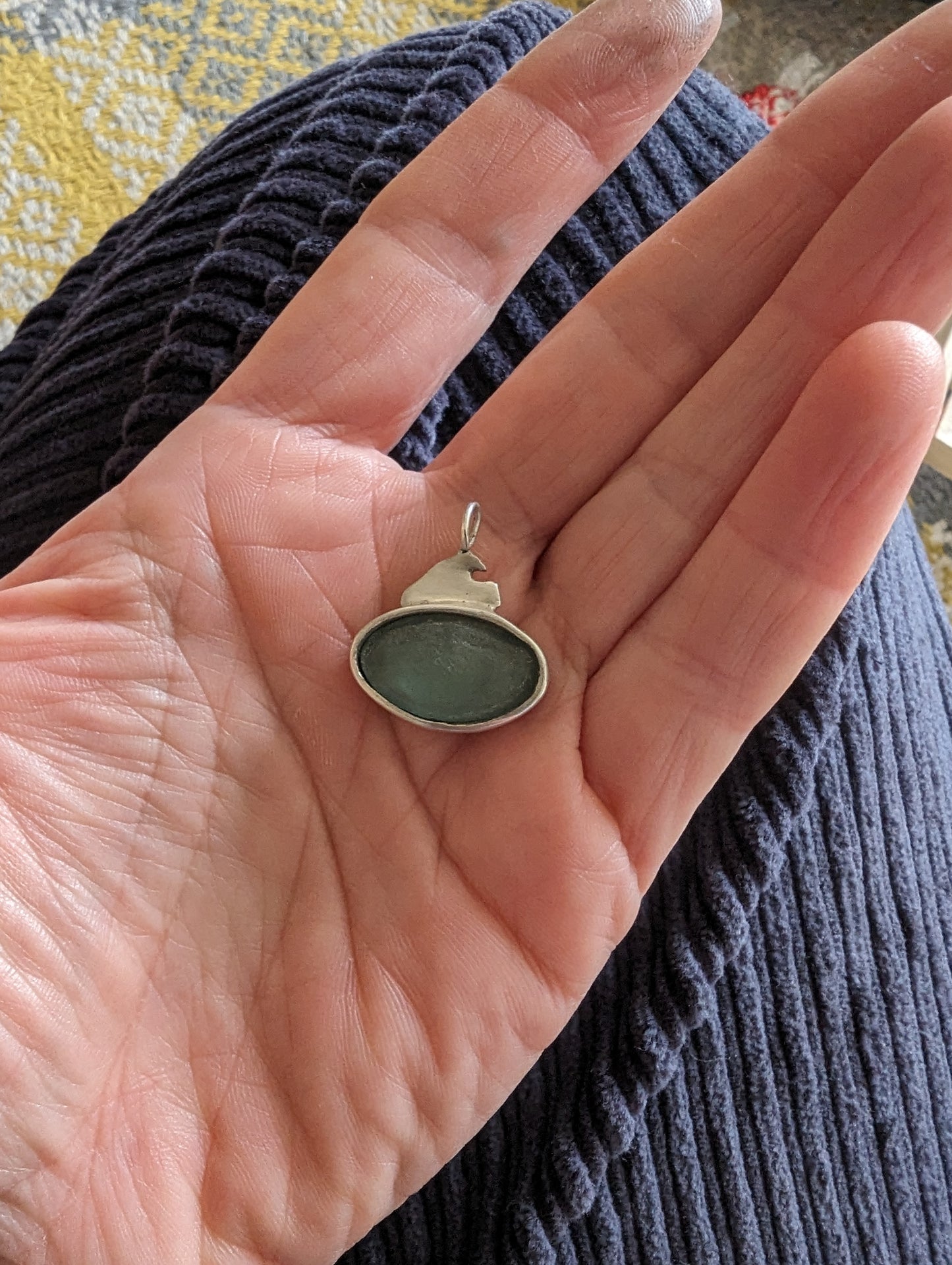 Seaglass wave necklace