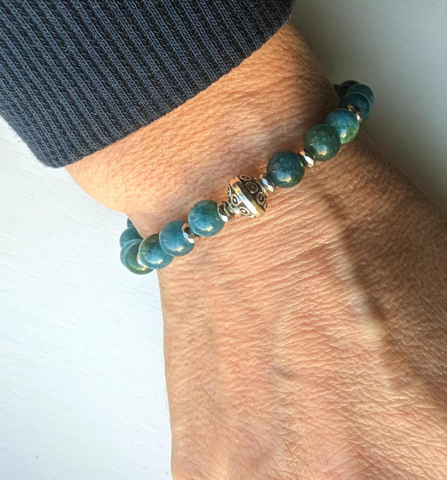 Ocean Blue Apatite Stretch Bracelet
