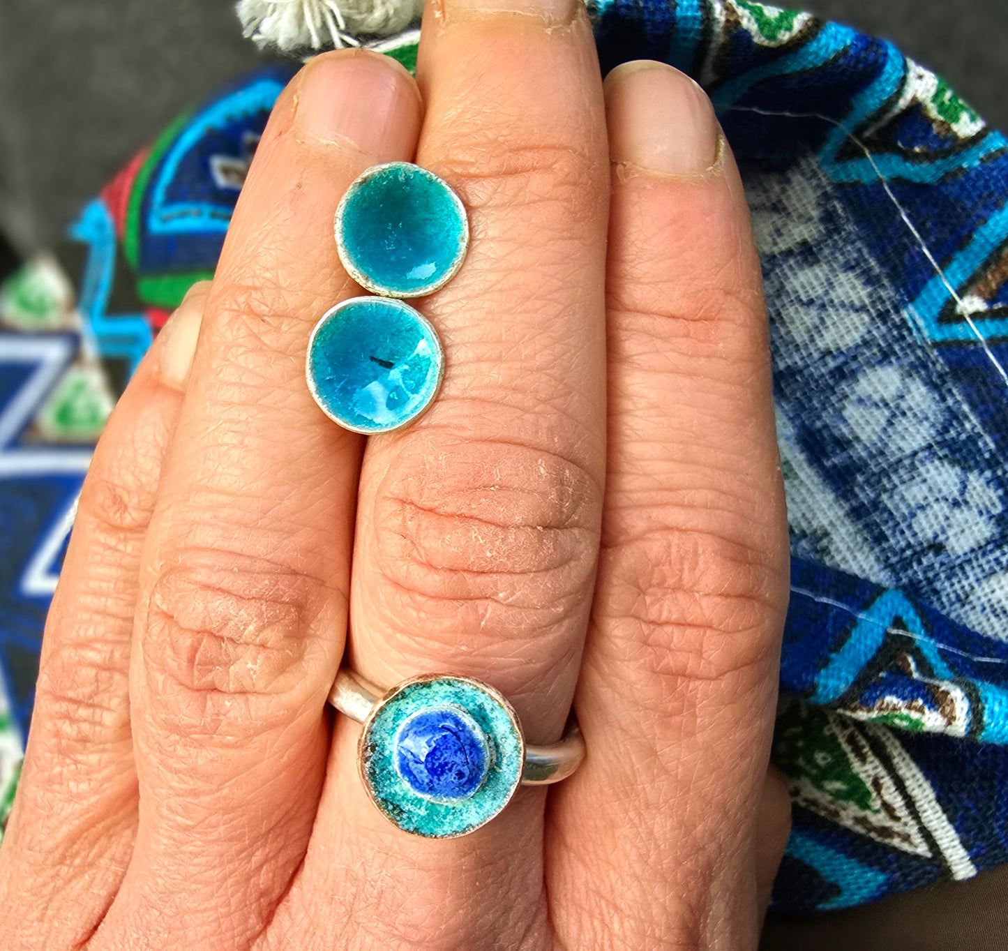 Rockpool stud earrings