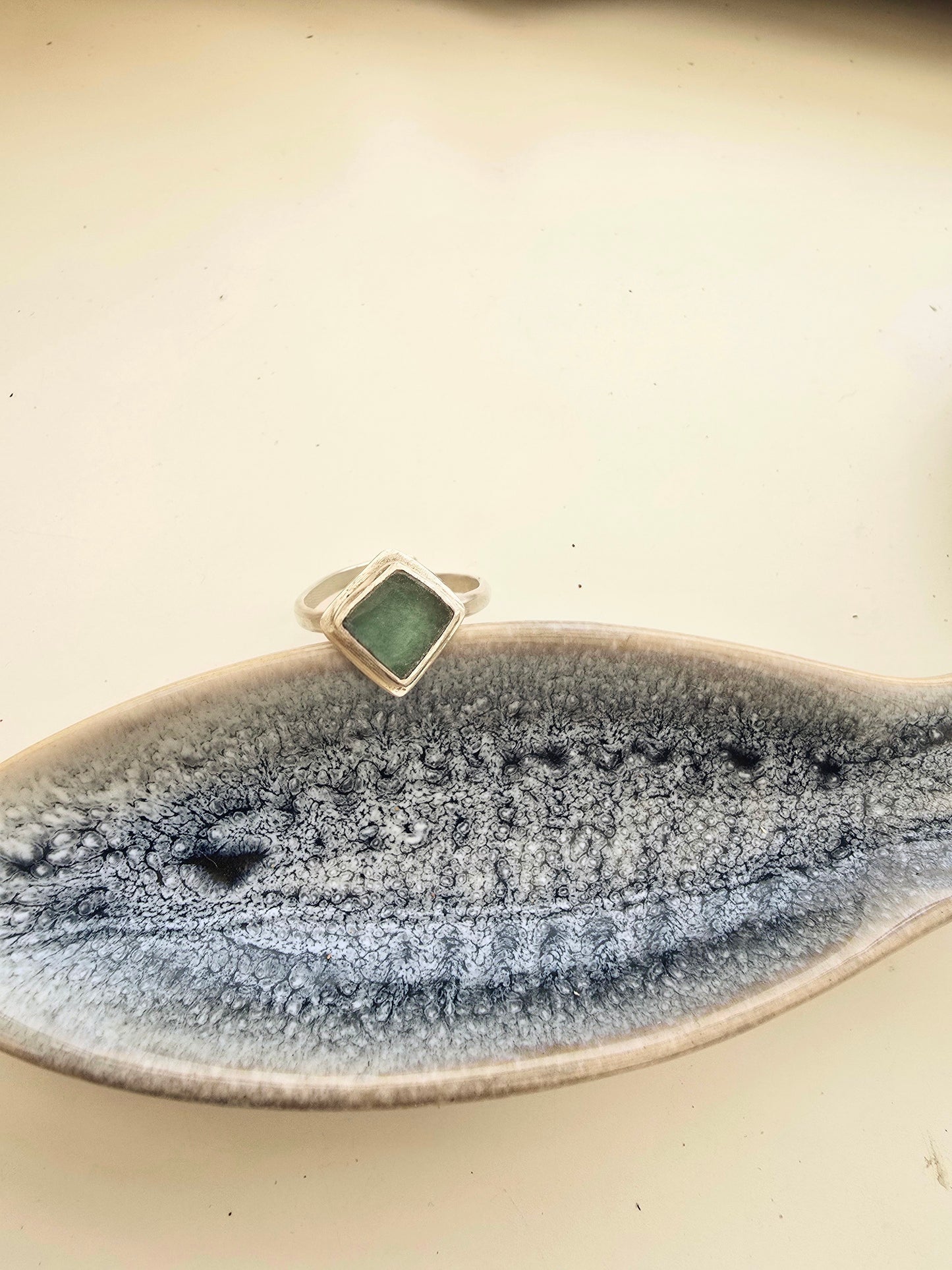 Rhombus Seaglass Ring