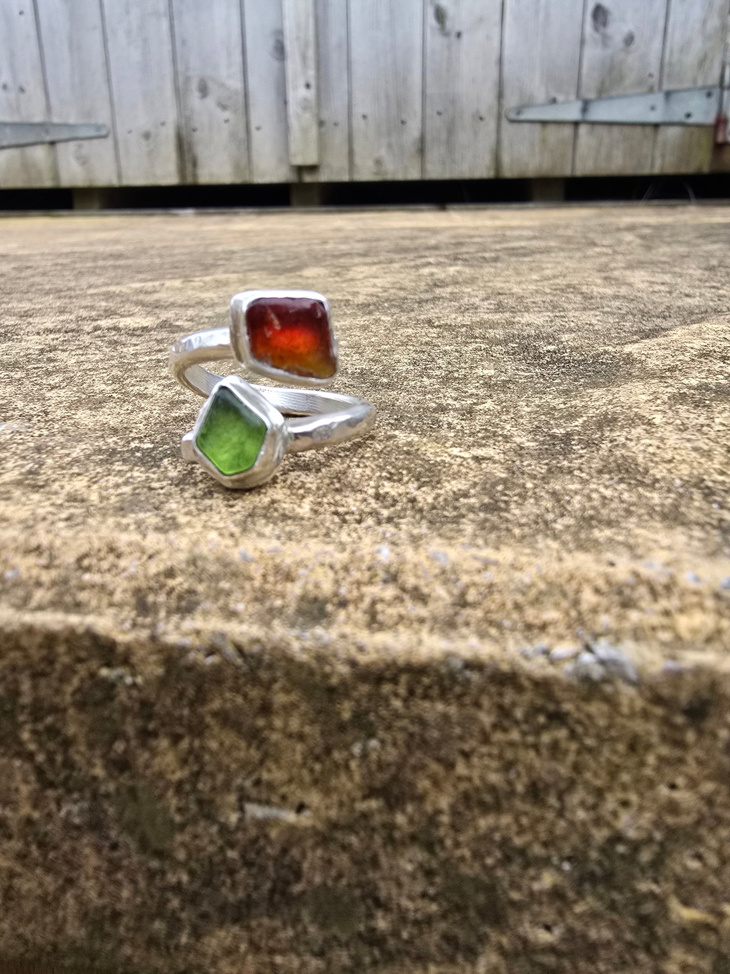 Autumn 🍂 Seaglass Ring