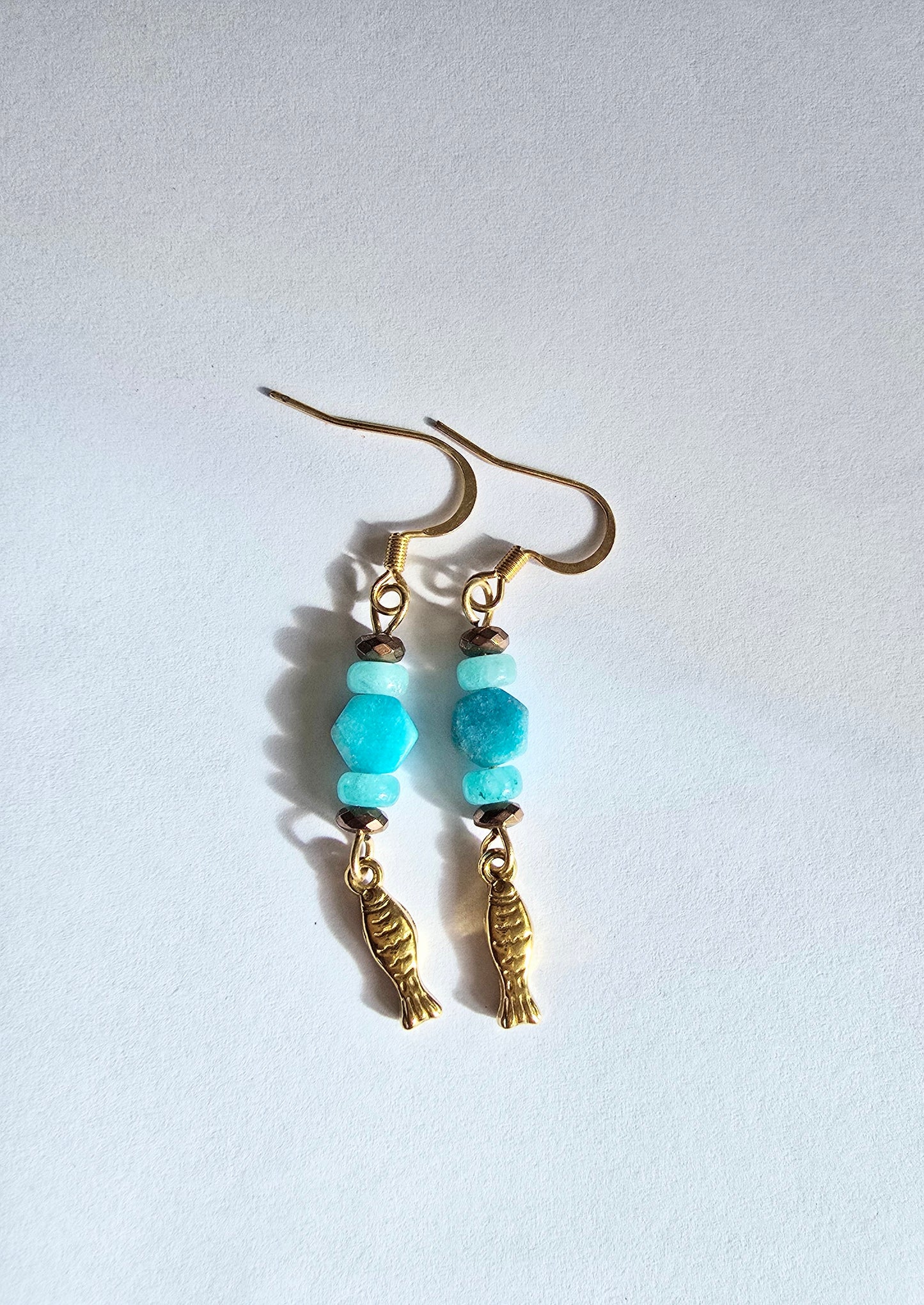 Little fish dangly earrings