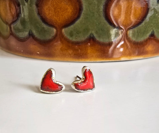 My beating heart stud earrings