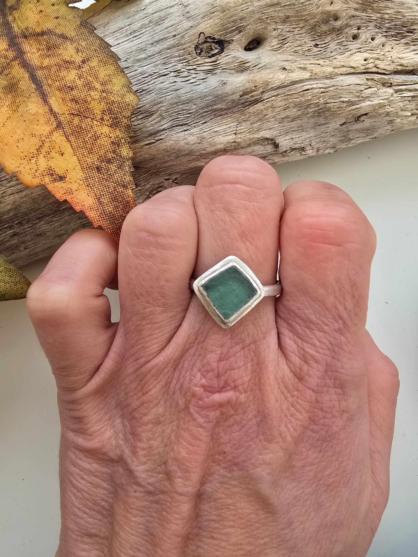 Rhombus Seaglass Ring