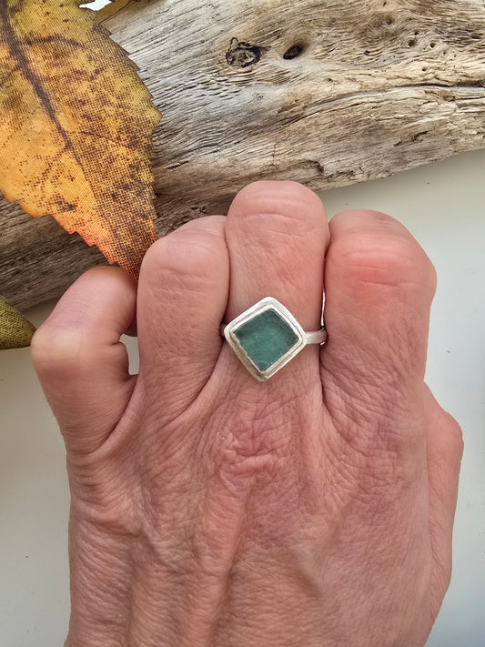 Rhombus Seaglass Ring