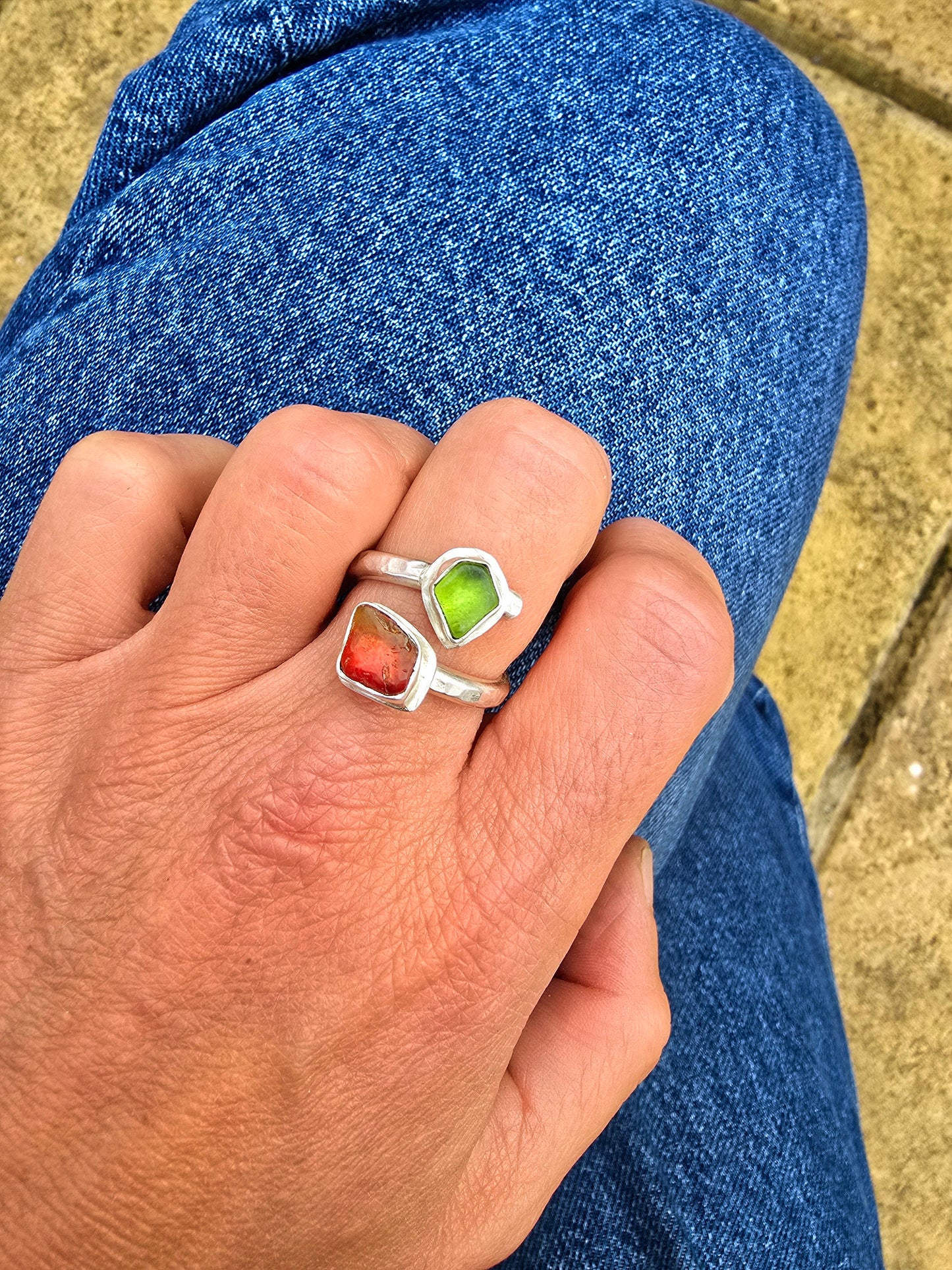 Autumn 🍂 Seaglass Ring